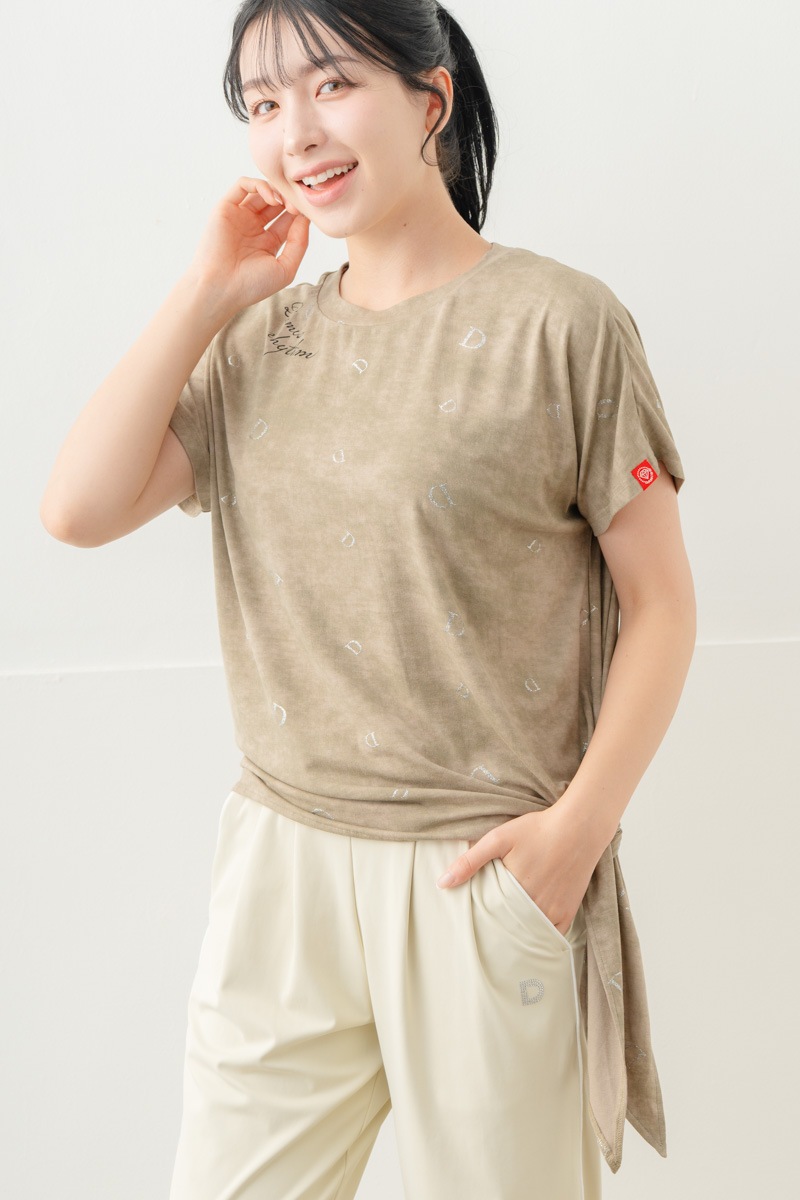 【先行割10％OFF】　ランダムレター結びＴシャツ カーキ 5634-1492【8/17まで】