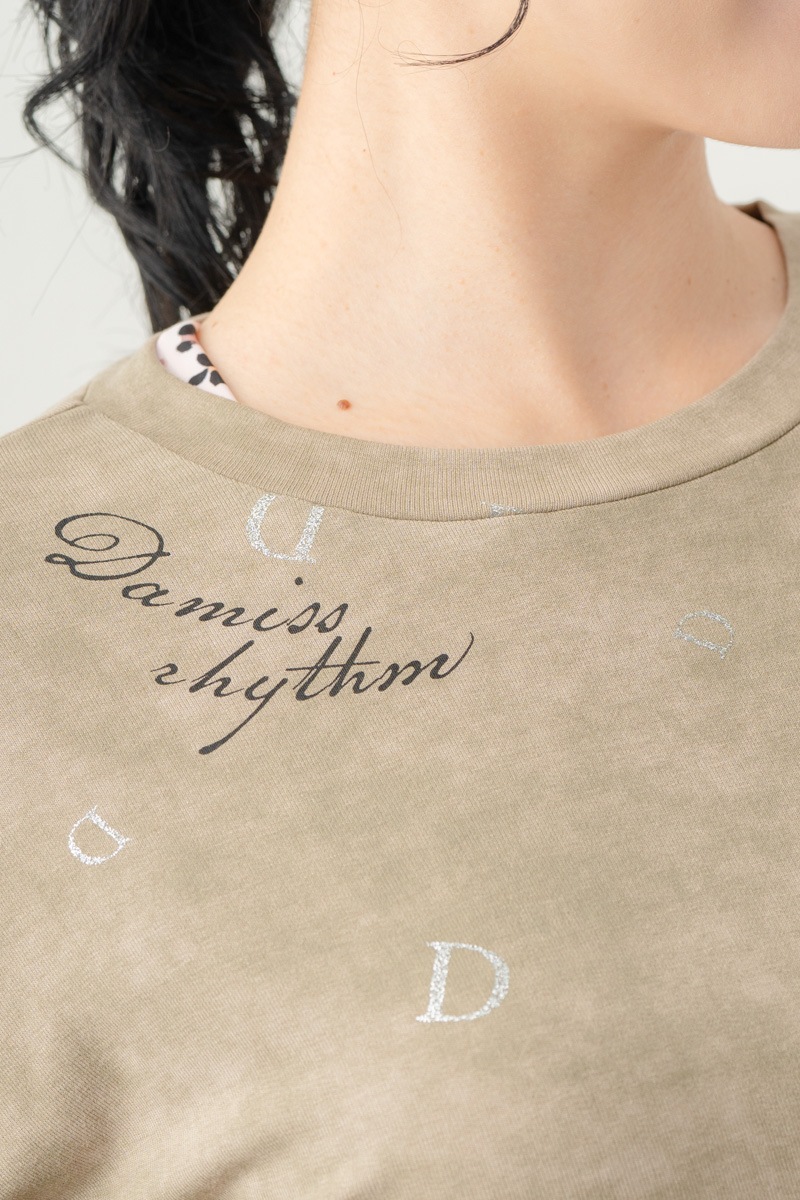 【先行割10％OFF】　ランダムレター結びＴシャツ カーキ 5634-1492【8/17まで】