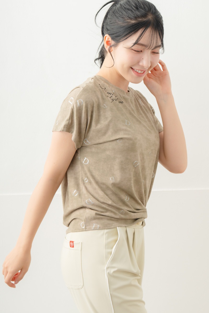 【先行割10％OFF】　ランダムレター結びＴシャツ カーキ 5634-1492【8/17まで】