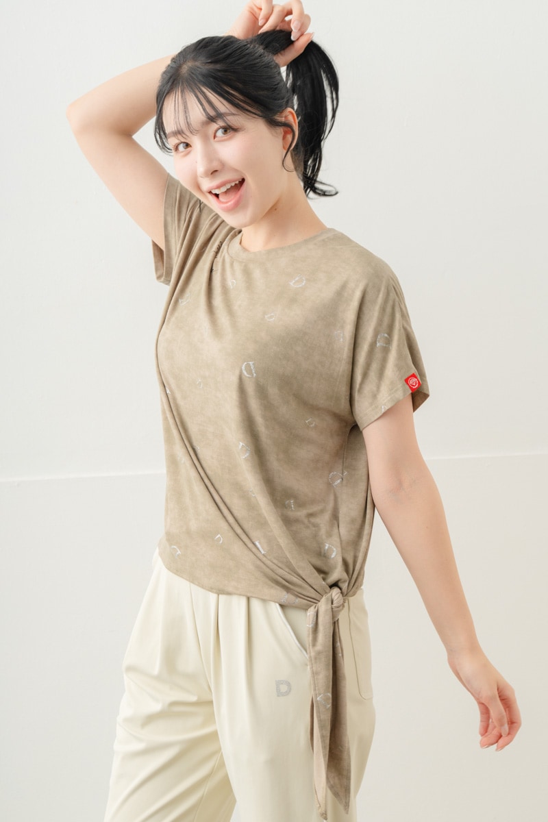 【先行割10％OFF】　ランダムレター結びＴシャツ カーキ 5634-1492【8/17まで】