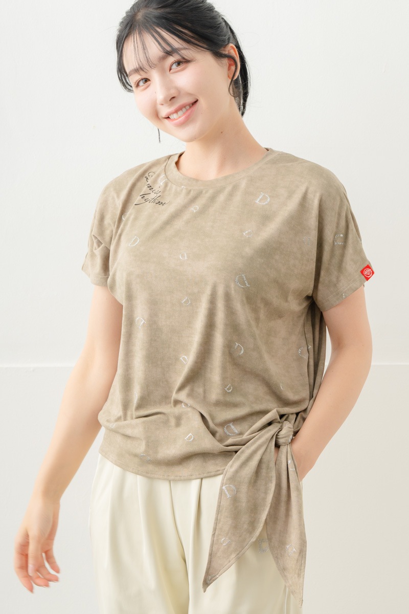 【先行割10％OFF】　ランダムレター結びＴシャツ カーキ 5634-1492【8/17まで】