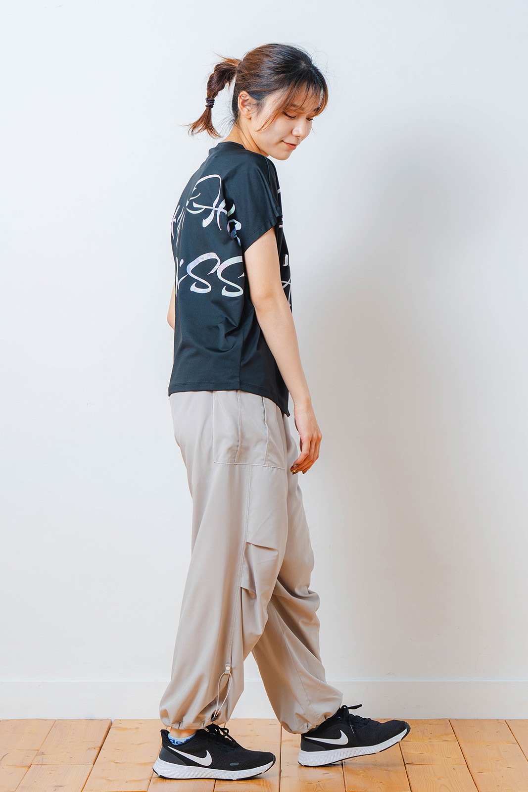 Airyワイドカーゴパンツ ベージュ 1532-1434