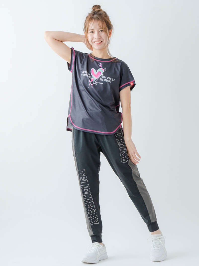 ペイントハートTシャツ  ブラック  1634-1466