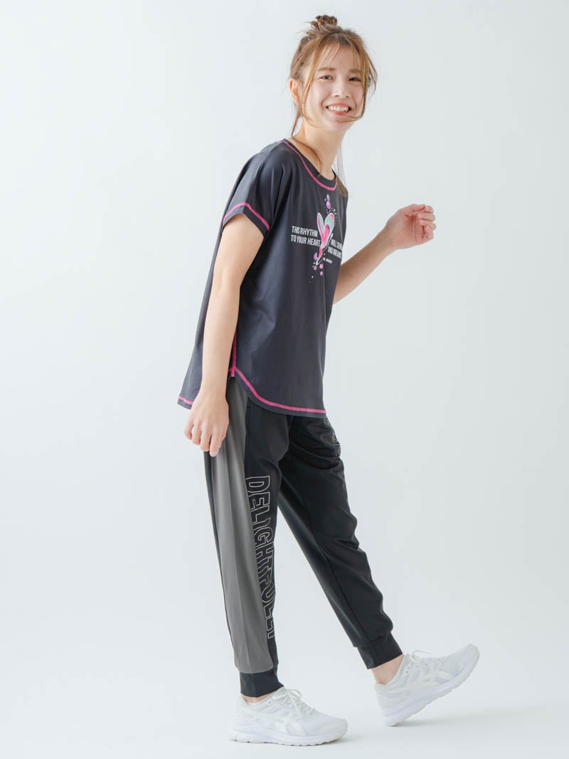 ペイントハートTシャツ  ブラック  1634-1466