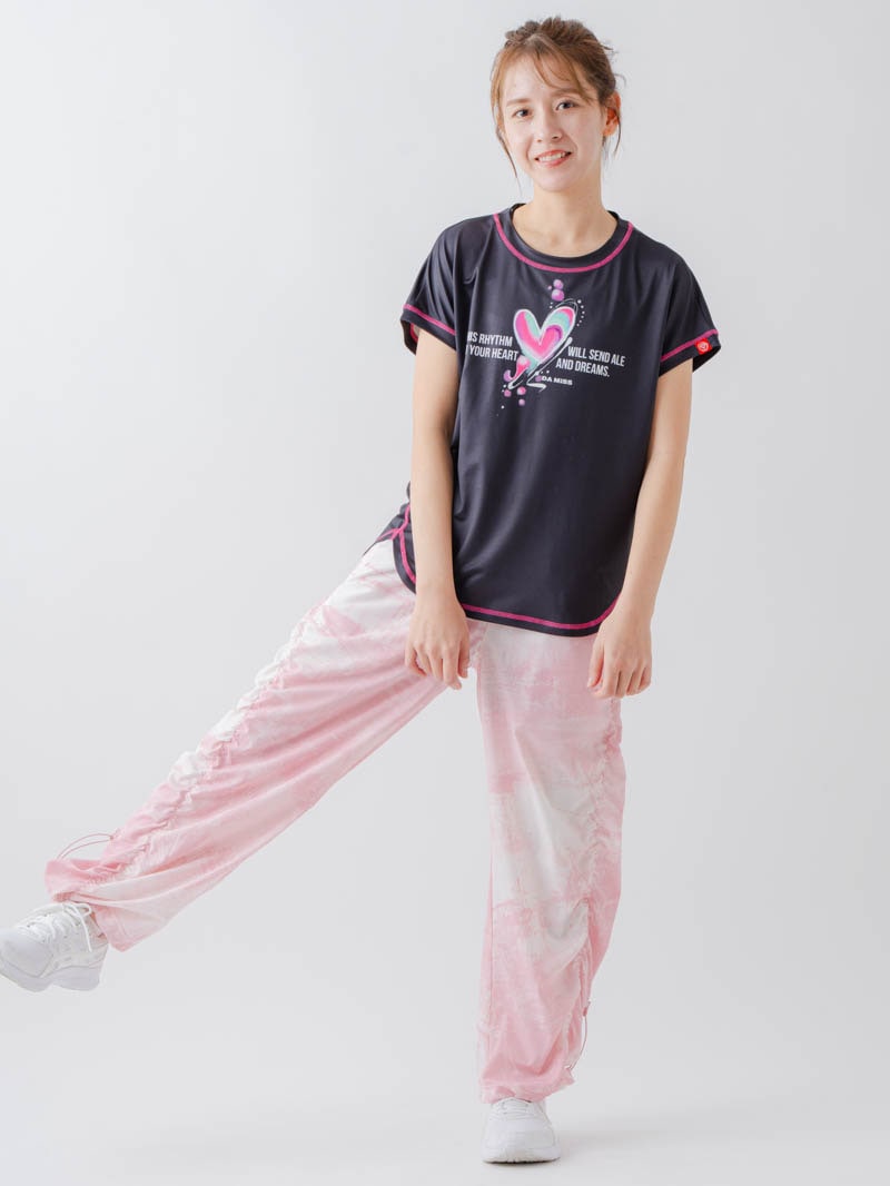 ペイントハートTシャツ  ブラック  1634-1466
