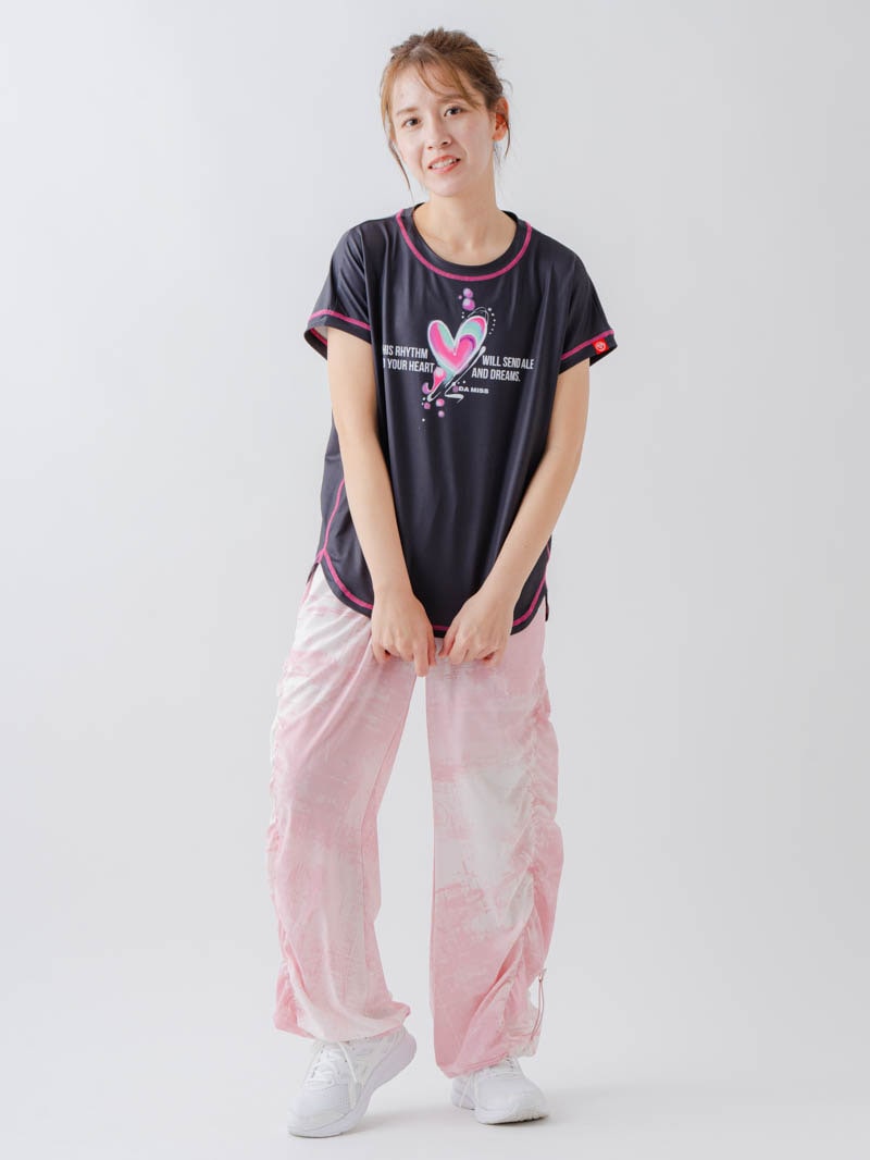 ペイントハートTシャツ  ブラック  1634-1466