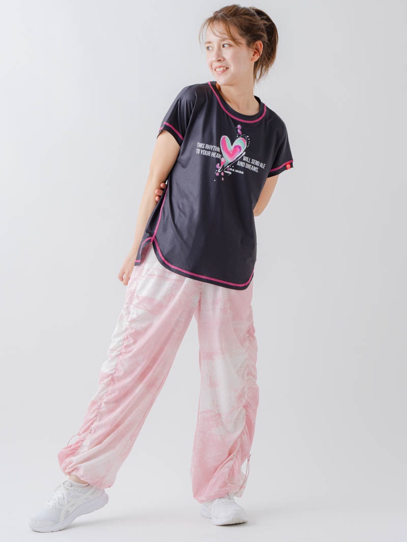 ペイントハートTシャツ  ブラック  1634-1466