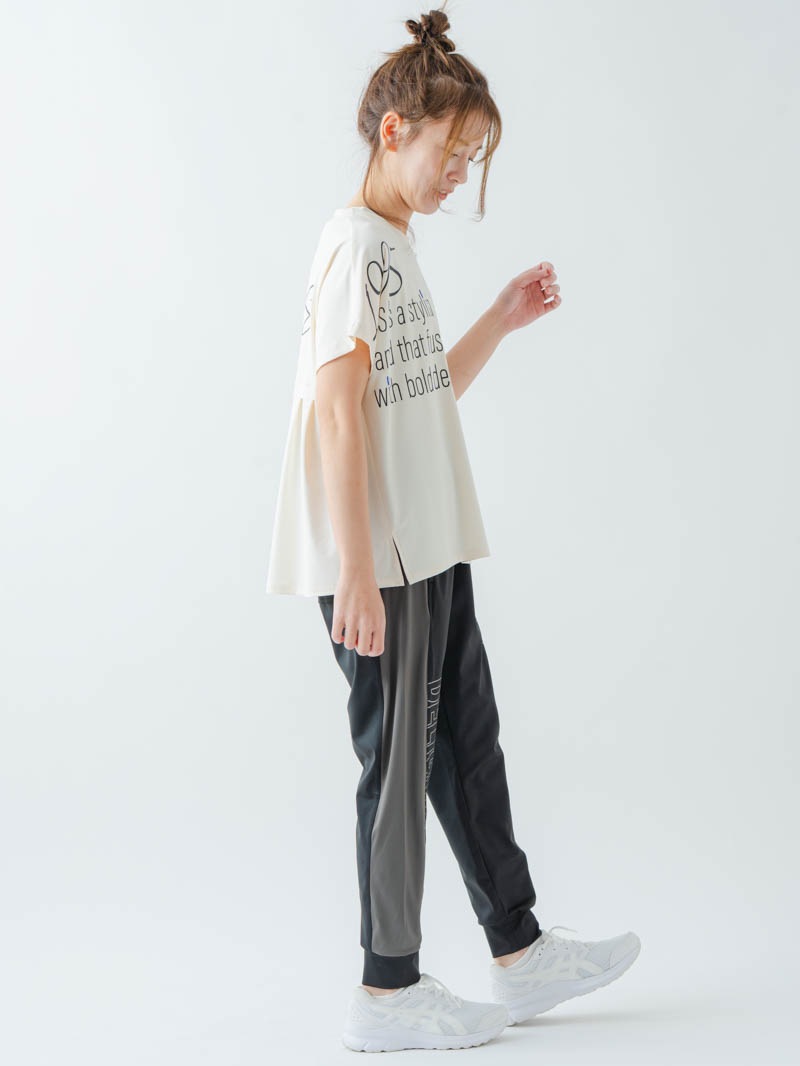 バックフレアヘムTシャツ  アイボリー  1634-1467