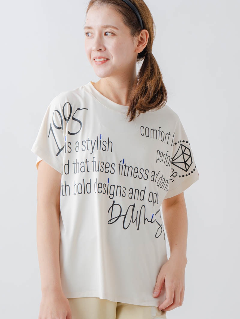 バックフレアヘムTシャツ  アイボリー  1634-1467