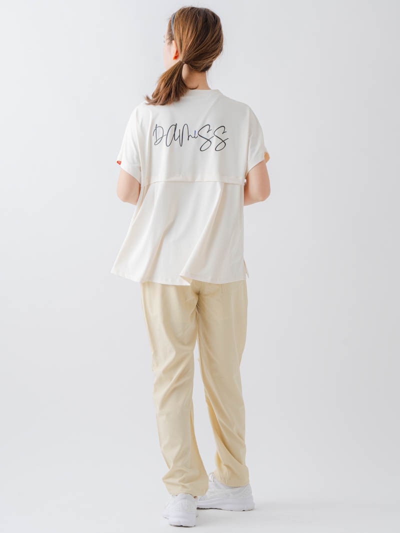 バックフレアヘムTシャツ  アイボリー  1634-1467
