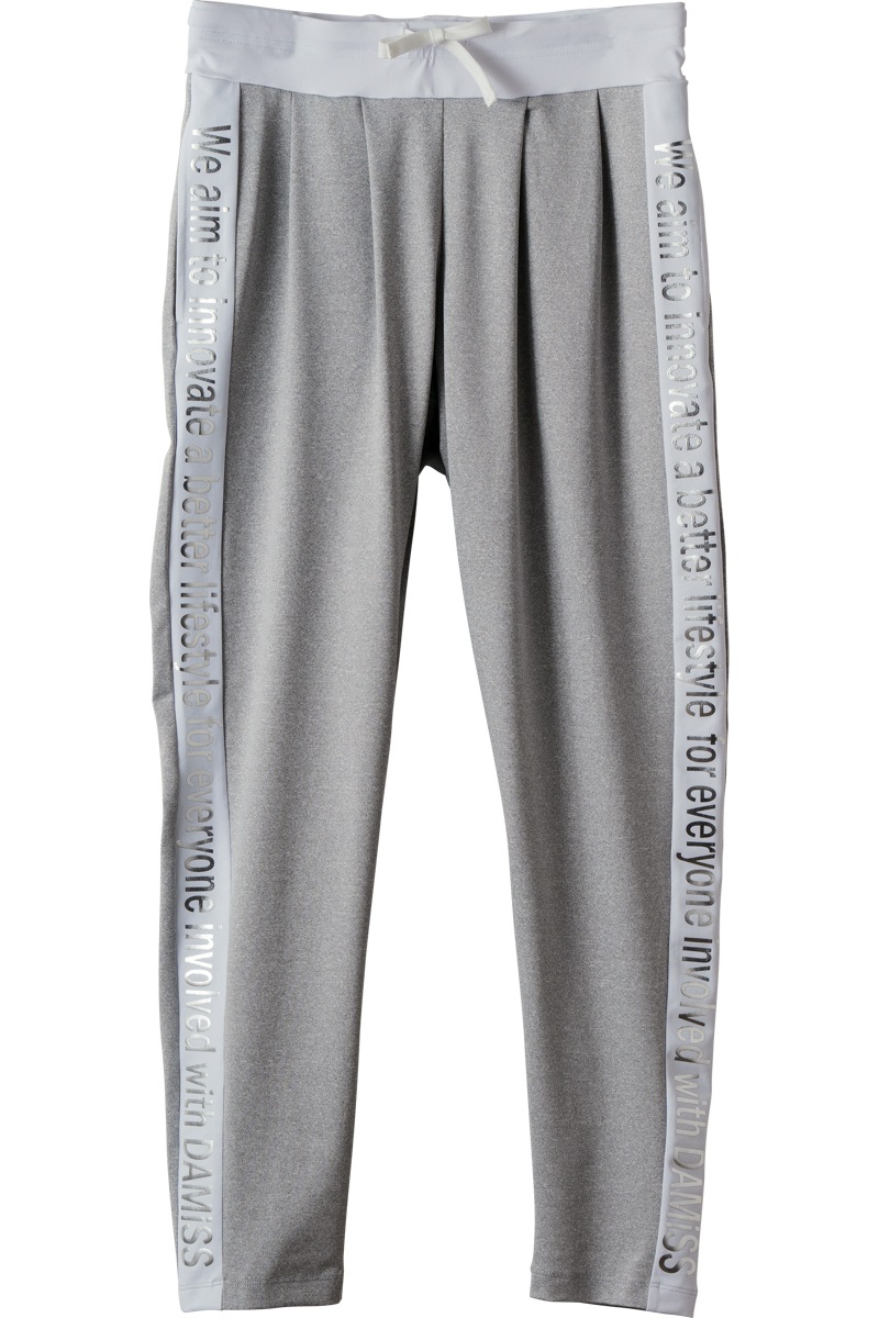 サイドロゴタックパンツ　杢ブラック　1432-1421