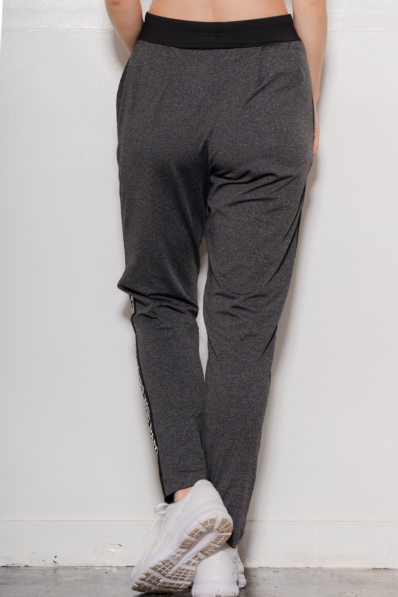 サイドロゴタックパンツ　杢ブラック　1432-1421