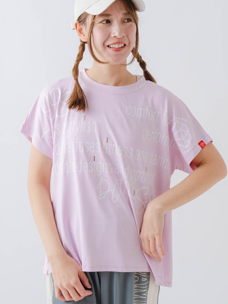 バックフレアヘムTシャツ  ピンク  1634-1467