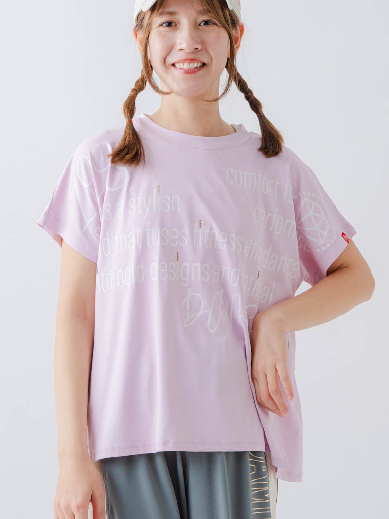 バックフレアヘムTシャツ  ピンク  1634-1467
