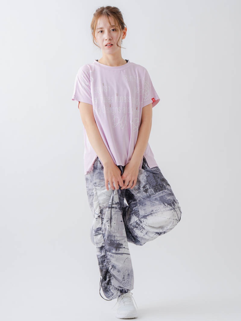 バックフレアヘムTシャツ  ピンク  1634-1467