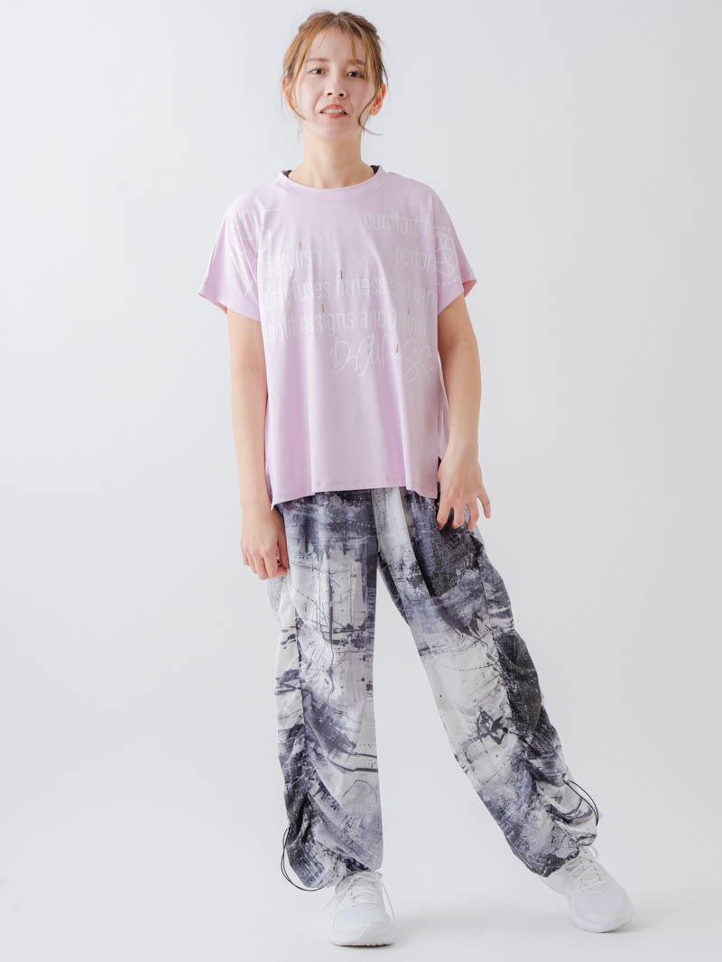 バックフレアヘムTシャツ  ピンク  1634-1467