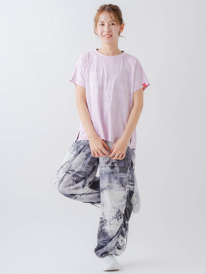 バックフレアヘムTシャツ  ピンク  1634-1467
