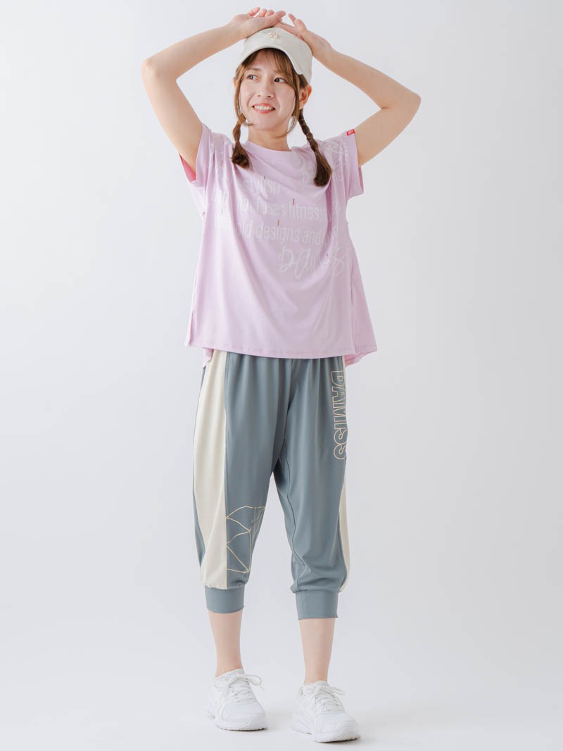 バックフレアヘムTシャツ  ピンク  1634-1467