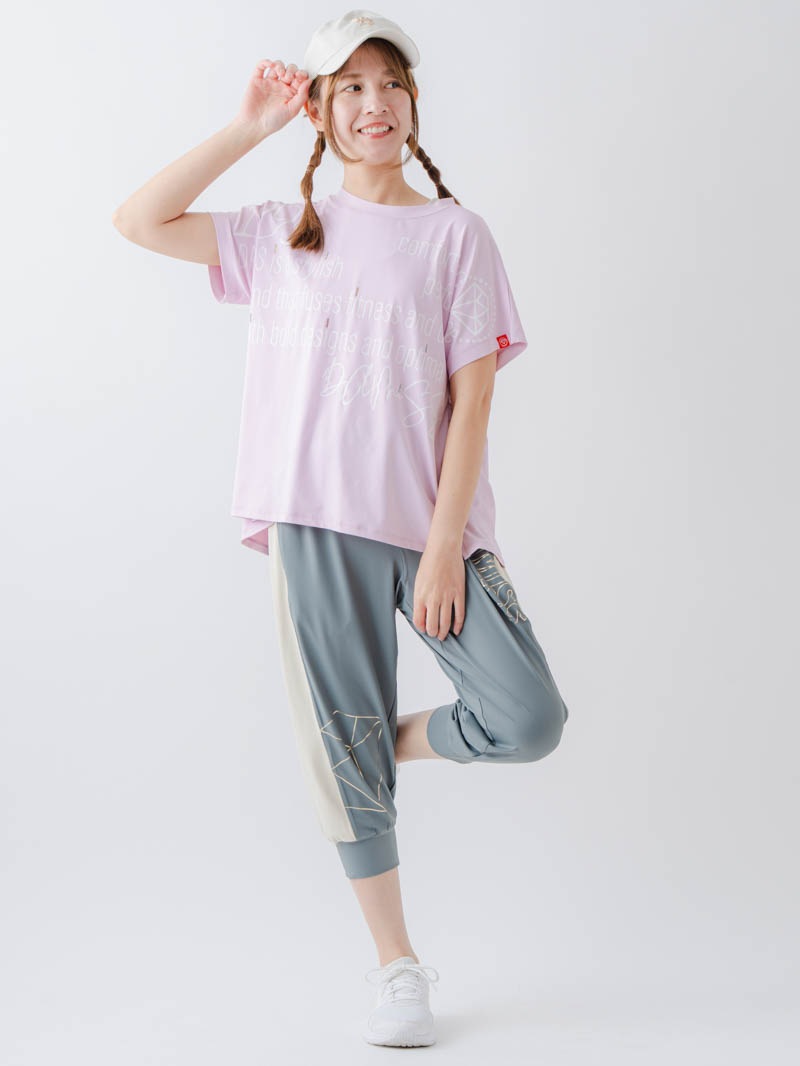 バックフレアヘムTシャツ  ピンク  1634-1467