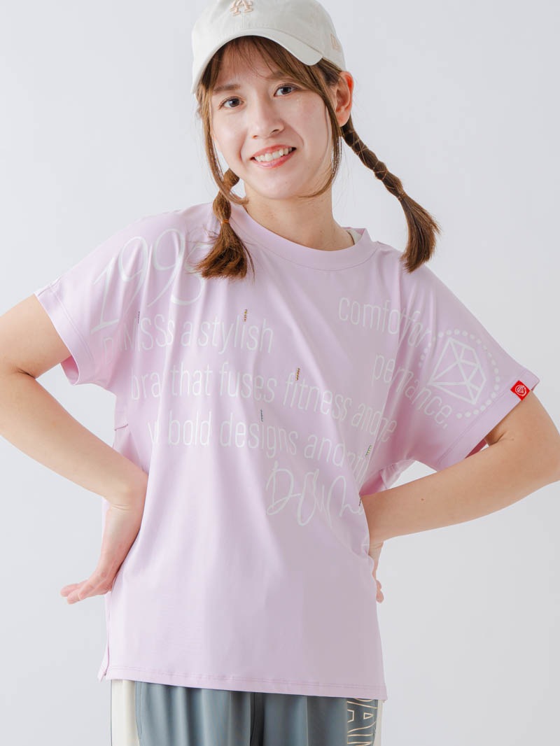 バックフレアヘムTシャツ  ピンク  1634-1467