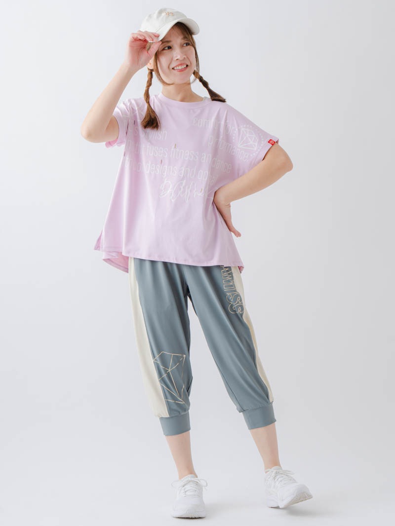 バックフレアヘムTシャツ  ピンク  1634-1467