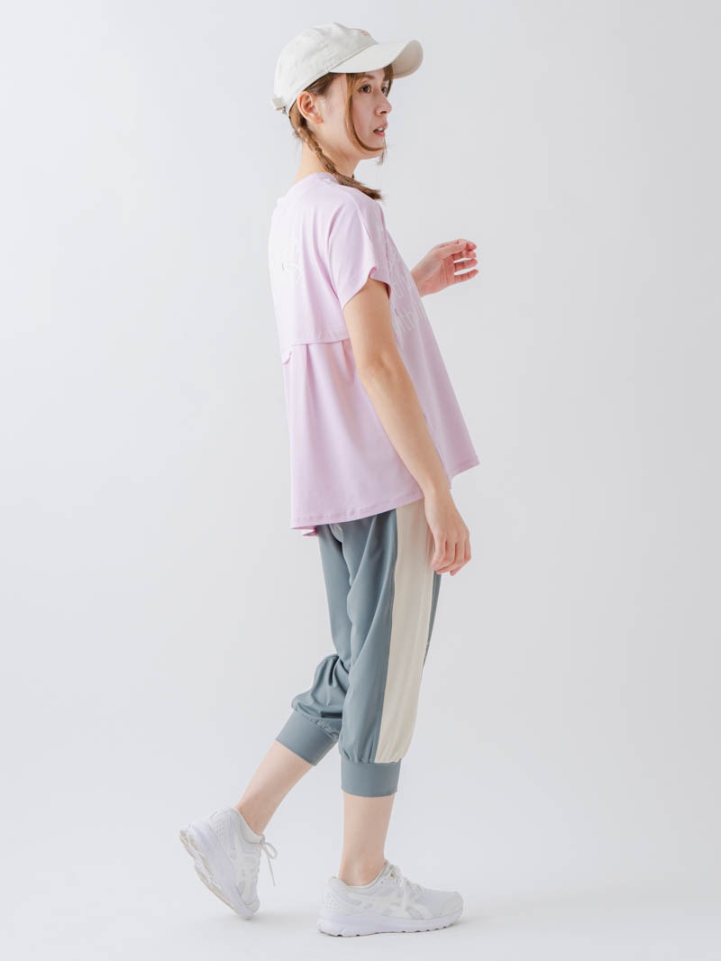 バックフレアヘムTシャツ  ピンク  1634-1467