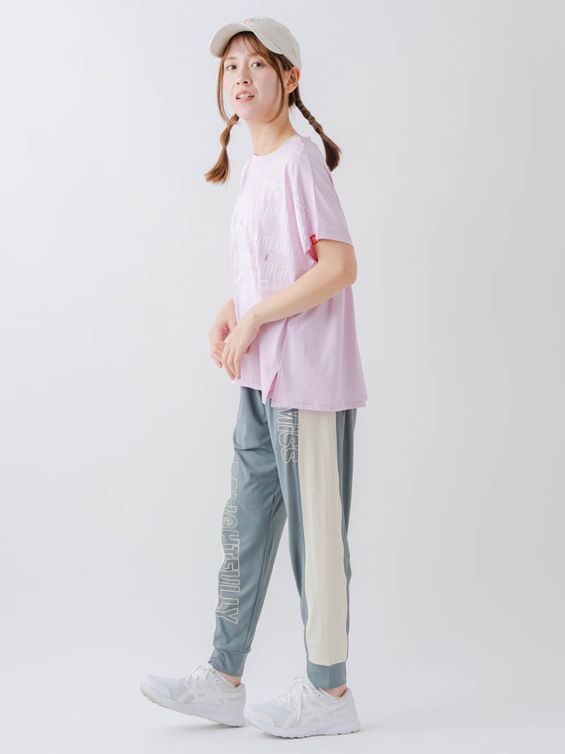バックフレアヘムTシャツ  ピンク  1634-1467