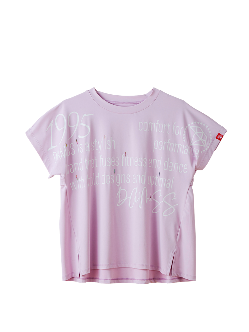 バックフレアヘムTシャツ  ピンク  1634-1467