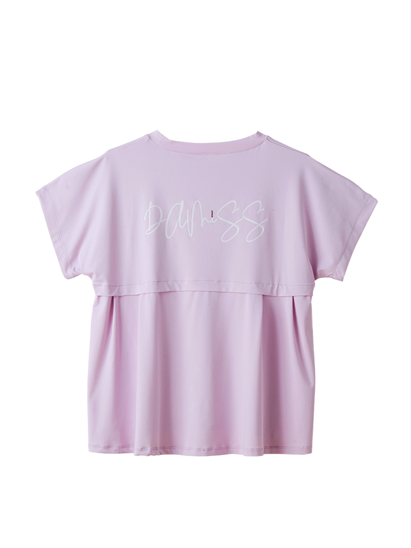 バックフレアヘムTシャツ  ピンク  1634-1467