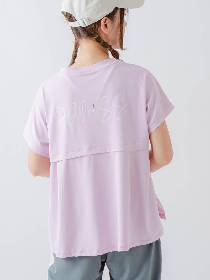 バックフレアヘムTシャツ  ピンク  1634-1467