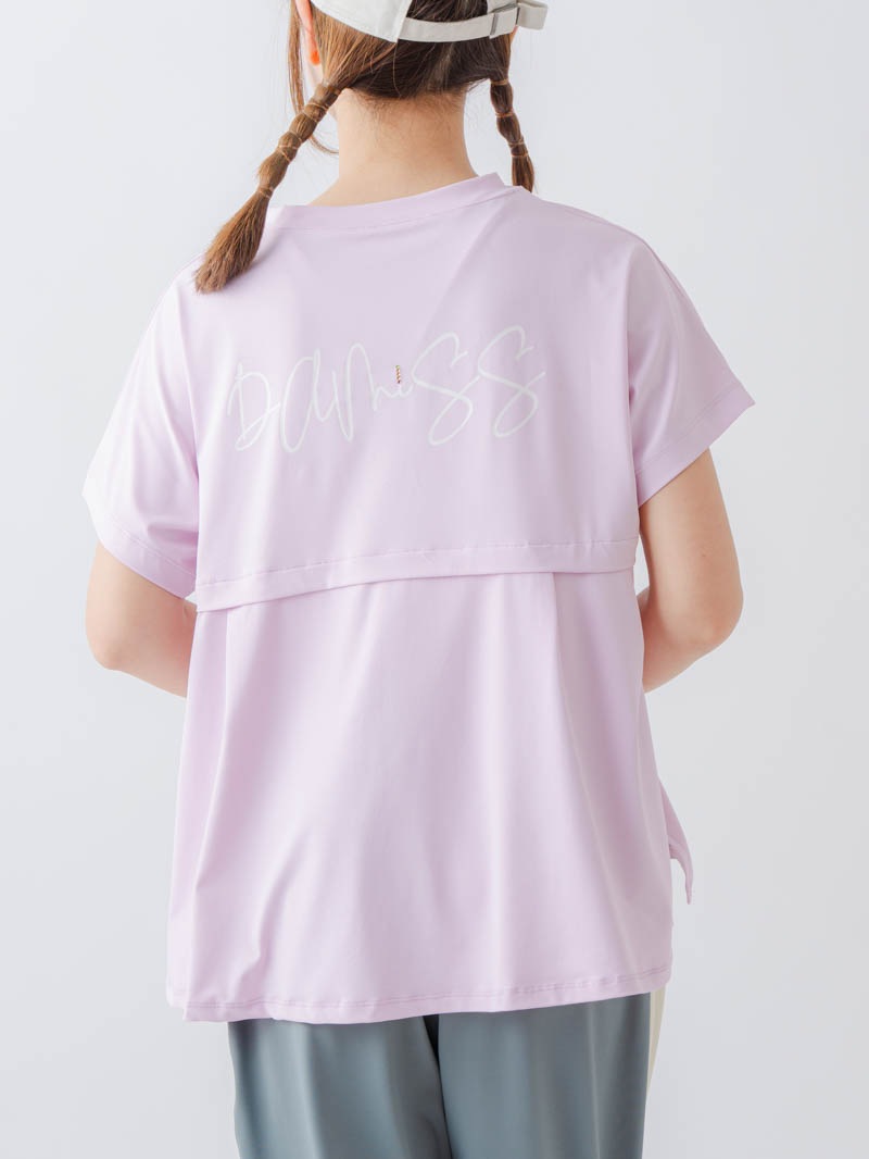 バックフレアヘムTシャツ  ピンク  1634-1467