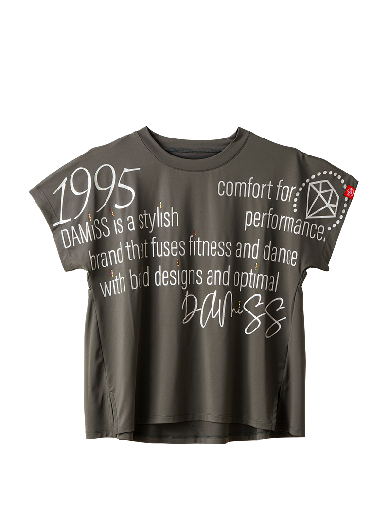 バックフレアヘムTシャツ   カーキ  1634-1467