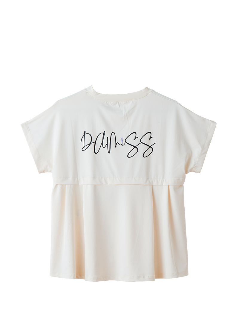 バックフレアヘムTシャツ   カーキ  1634-1467