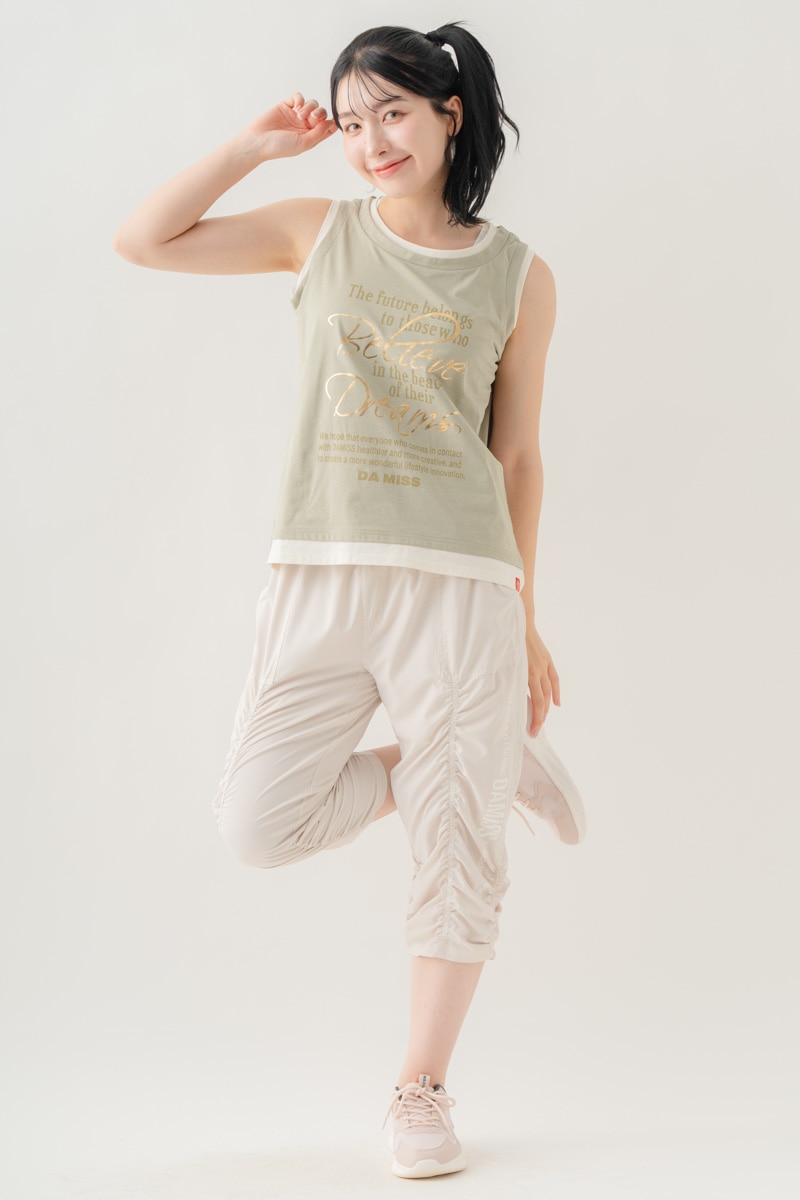 【先行割10％OFF】　AIRYパッカリングカプリパンツ アイボリー 1631-1641【8/17まで】