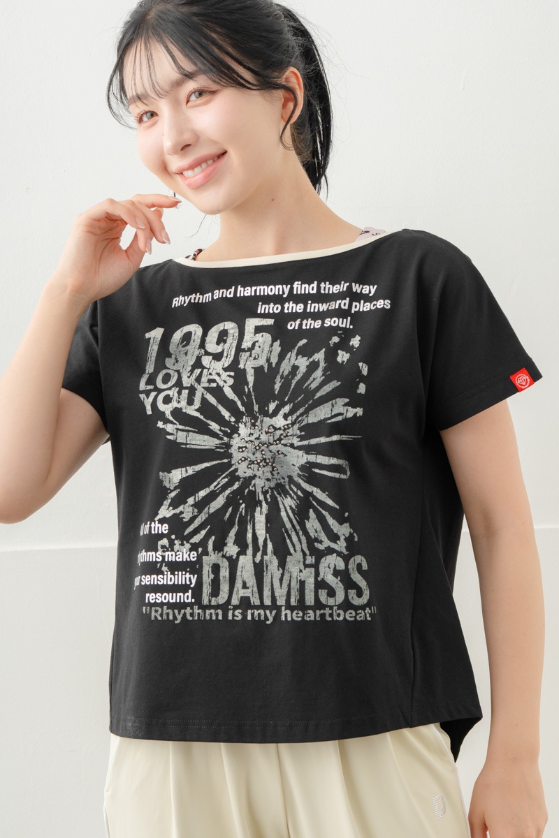 【先行割10％OFF】　グランジブロッサムＴシャツ  ブラック 1634-1642【8/17まで】