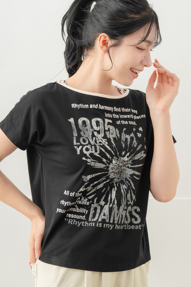 【先行割10％OFF】　グランジブロッサムＴシャツ  ブラック 1634-1642【8/17まで】