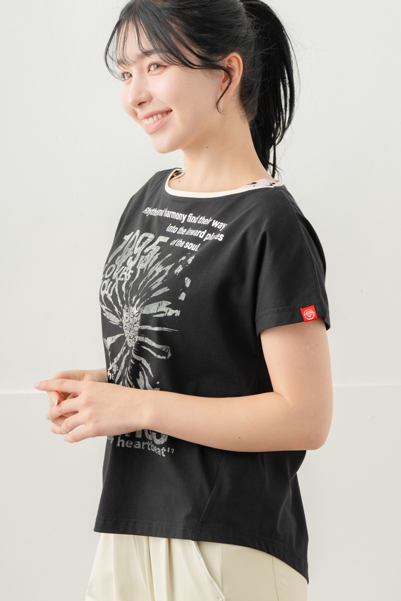 【先行割10％OFF】　グランジブロッサムＴシャツ  ブラック 1634-1642【8/17まで】