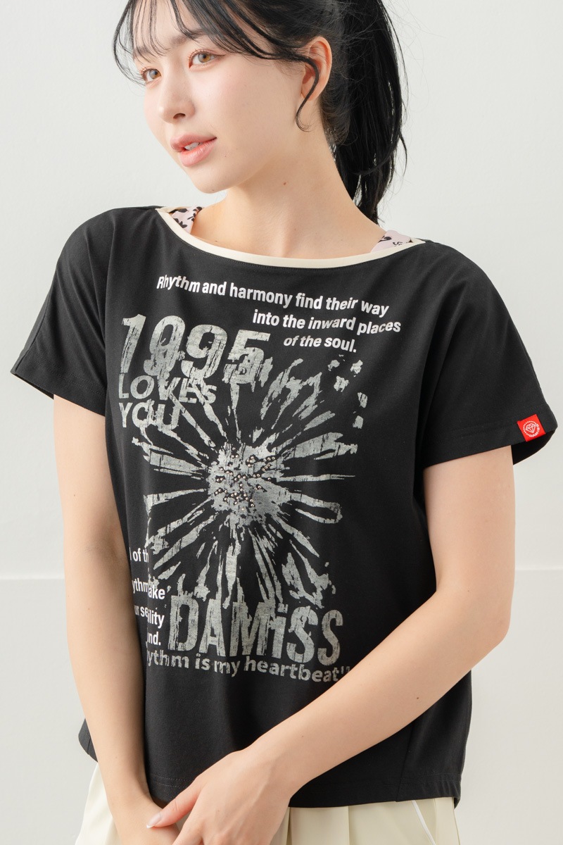 【先行割10％OFF】　グランジブロッサムＴシャツ  ブラック 1634-1642【8/17まで】