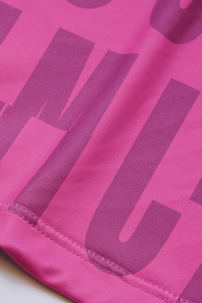 ロゴパターンドローコードTシャツ ローズ 1534-1426