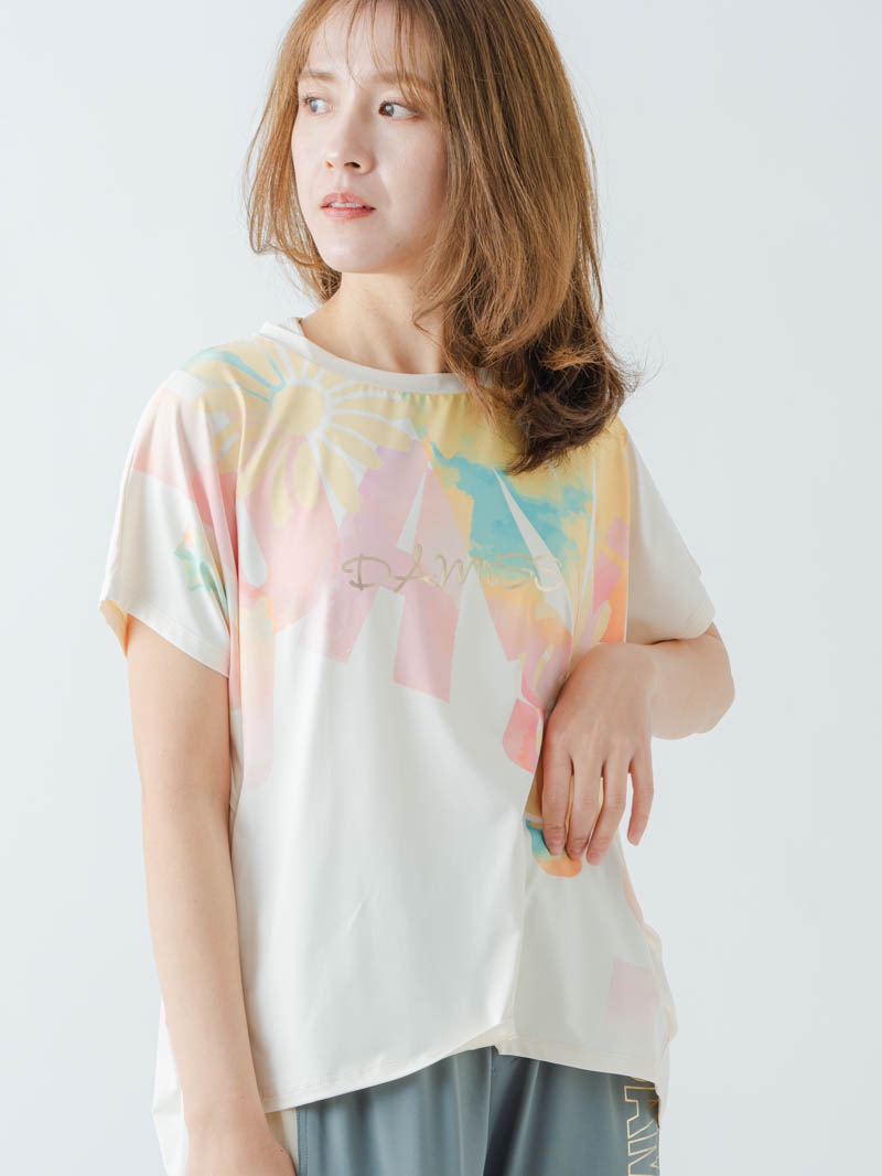 グラデーションカラーTシャツ オフホワイト 1634-1468