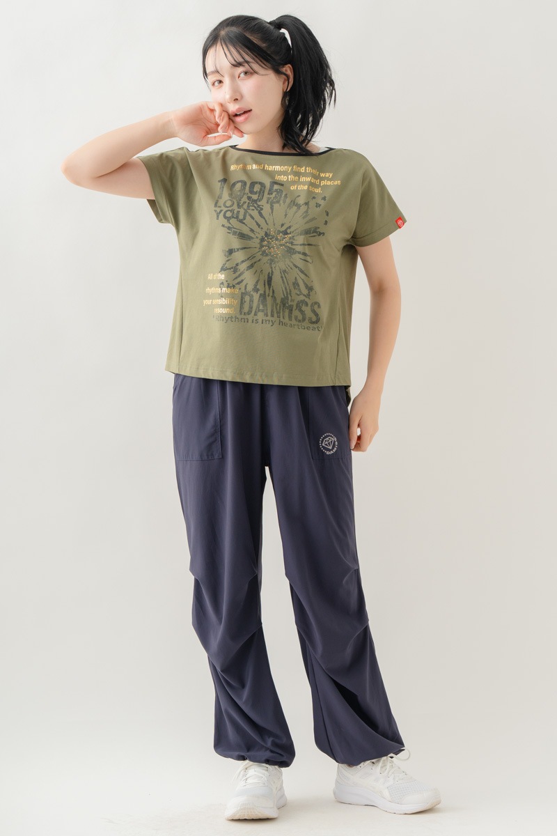【先行割10％OFF】　グランジブロッサムＴシャツ  カーキ 1634-1642【8/17まで】