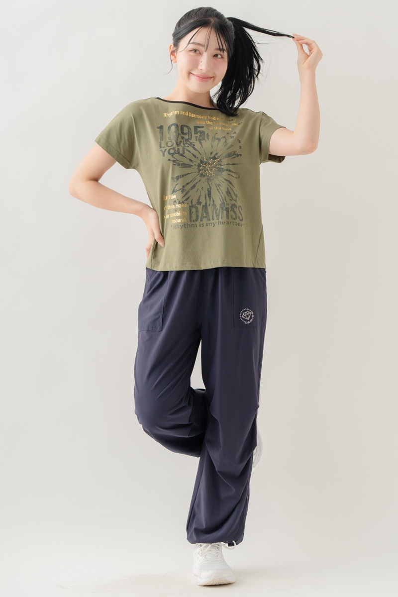 【先行割10％OFF】　グランジブロッサムＴシャツ  カーキ 1634-1642【8/17まで】