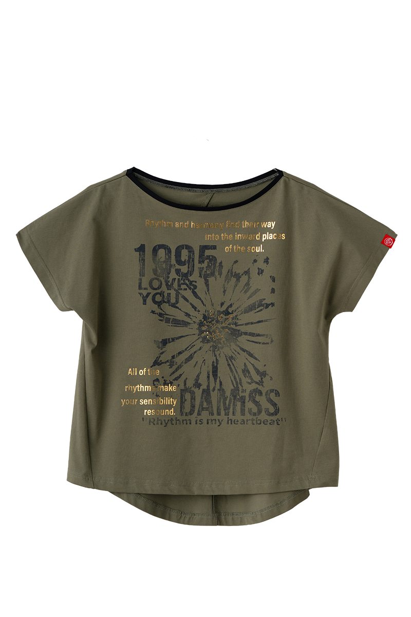 【先行割10％OFF】　グランジブロッサムＴシャツ  カーキ 1634-1642【8/17まで】