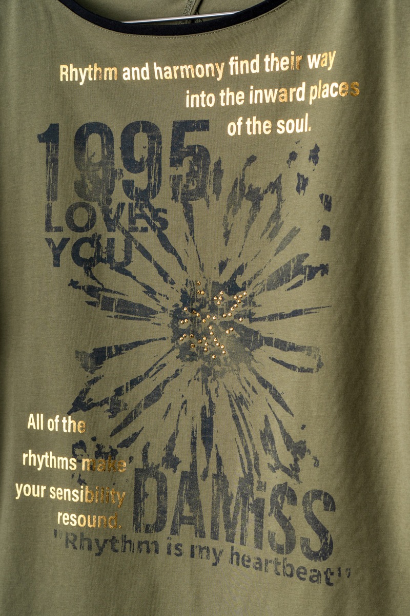 【先行割10％OFF】　グランジブロッサムＴシャツ  カーキ 1634-1642【8/17まで】
