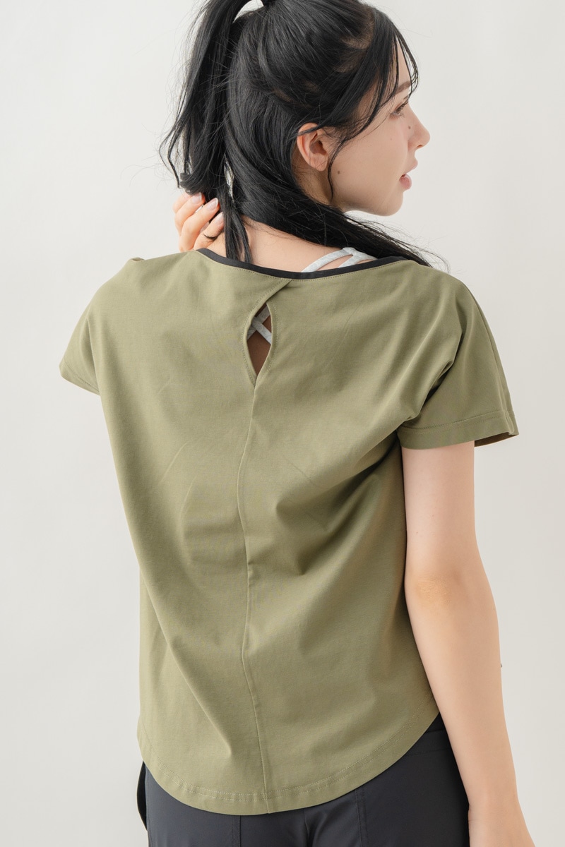 【先行割10％OFF】　グランジブロッサムＴシャツ  カーキ 1634-1642【8/17まで】