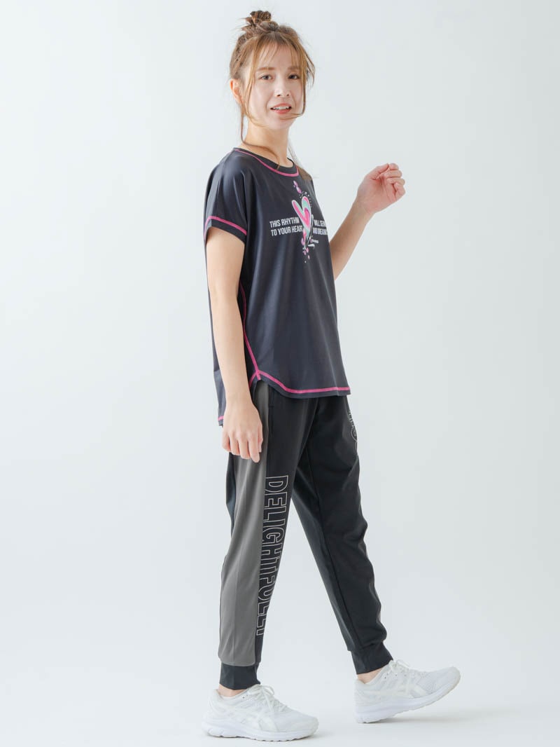 ラインロゴジョガーパンツ  ブラック  1632-1472