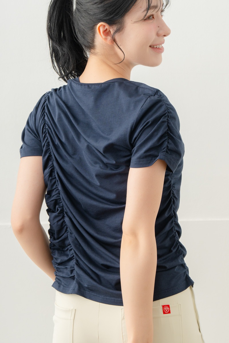 【先行割10％OFF】　シャーリングＴシャツ ネイビー 5634-1645【8/17まで】