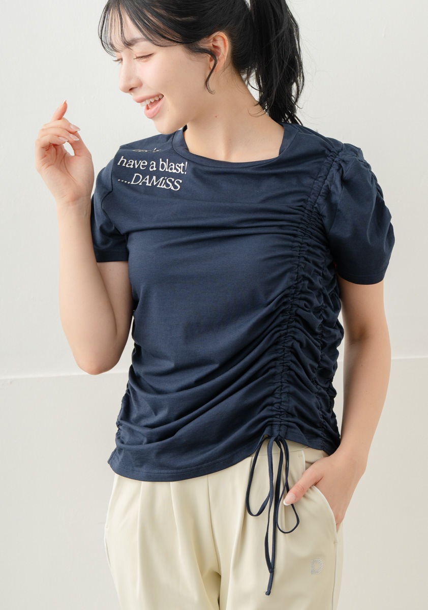 【先行割10％OFF】　シャーリングＴシャツ ネイビー 5634-1645【8/17まで】