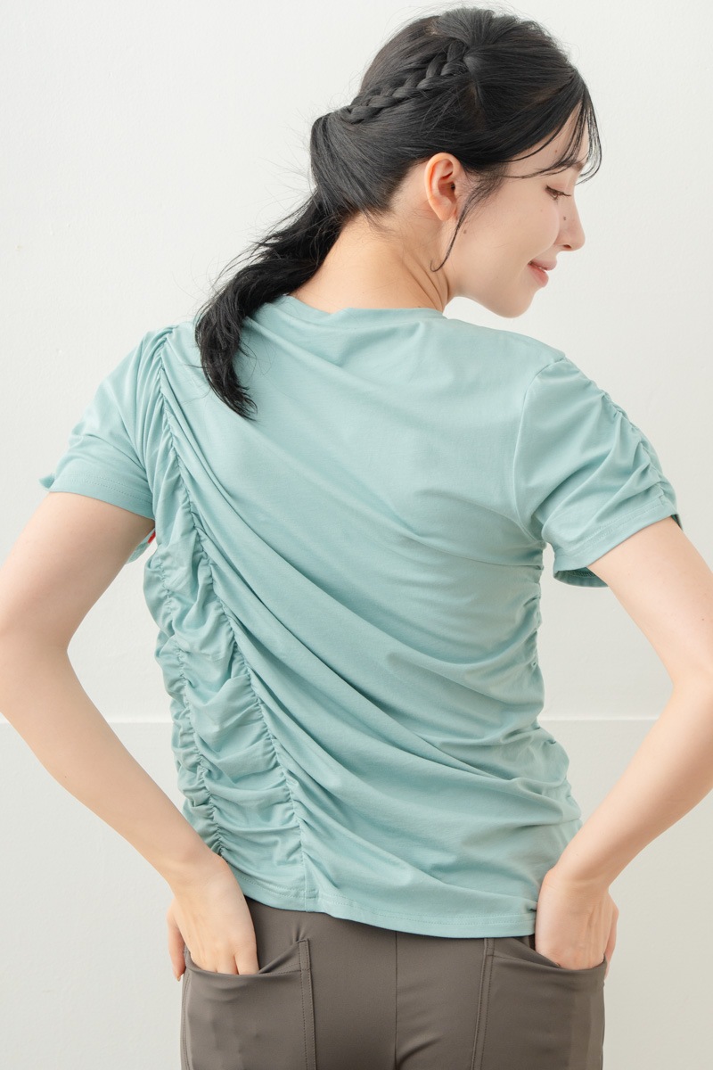 【先行割10％OFF】　シャーリングＴシャツ ミント 5634-1645【8/17まで】