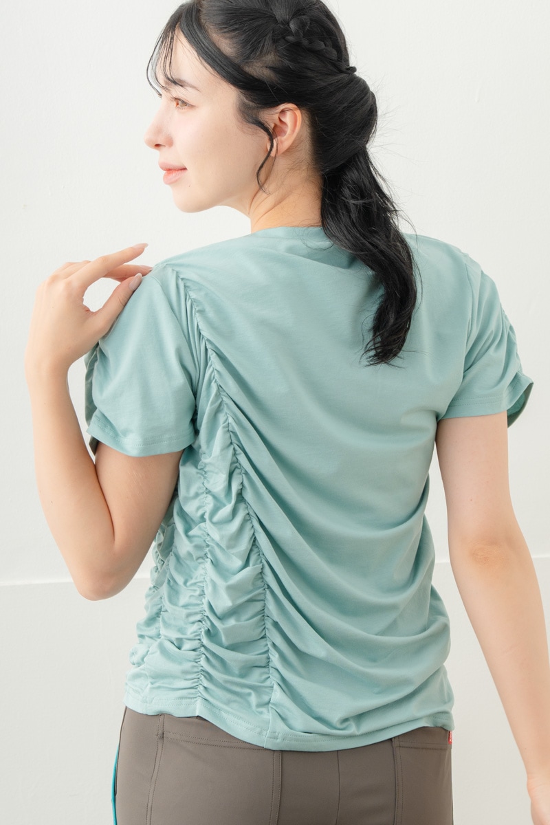 【先行割10％OFF】　シャーリングＴシャツ ミント 5634-1645【8/17まで】